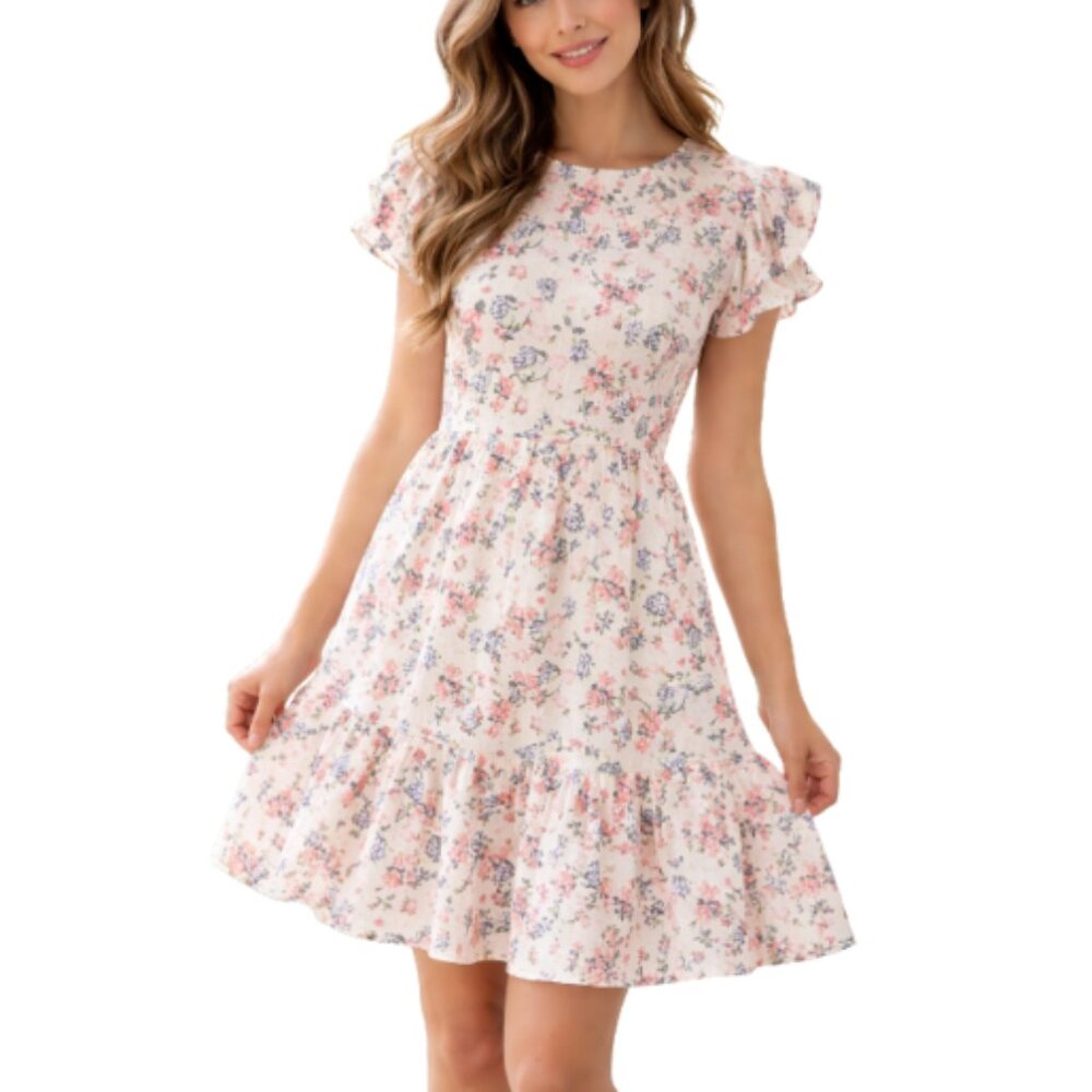 Women’s Floral Ruffle Dress | Size Medium | New Without Tags
